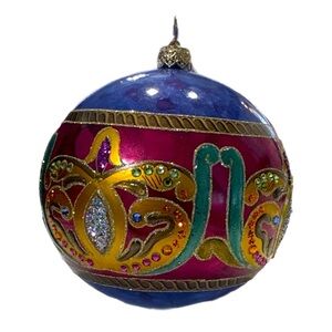 Christmas ornament,inspired by Russian Easter eggs designed by Joan Rivers